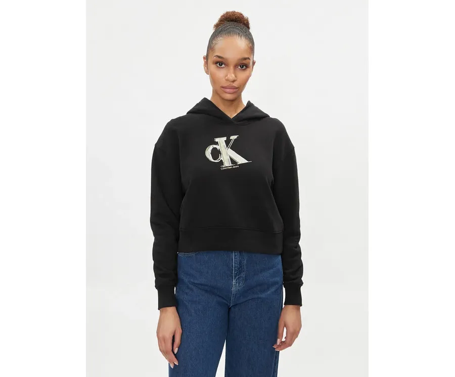 obrazek 1 Calvin Klein Jeans Bluza Meta J20J223269 Czarny Regular Fit