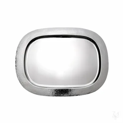 Picture Exclusive oval silver tray with a modern shape - Zaramella Argenti