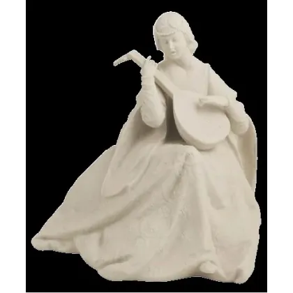 Zdjęcie Kobieta grająca na lutni - figurka z porcelany do gabinetu