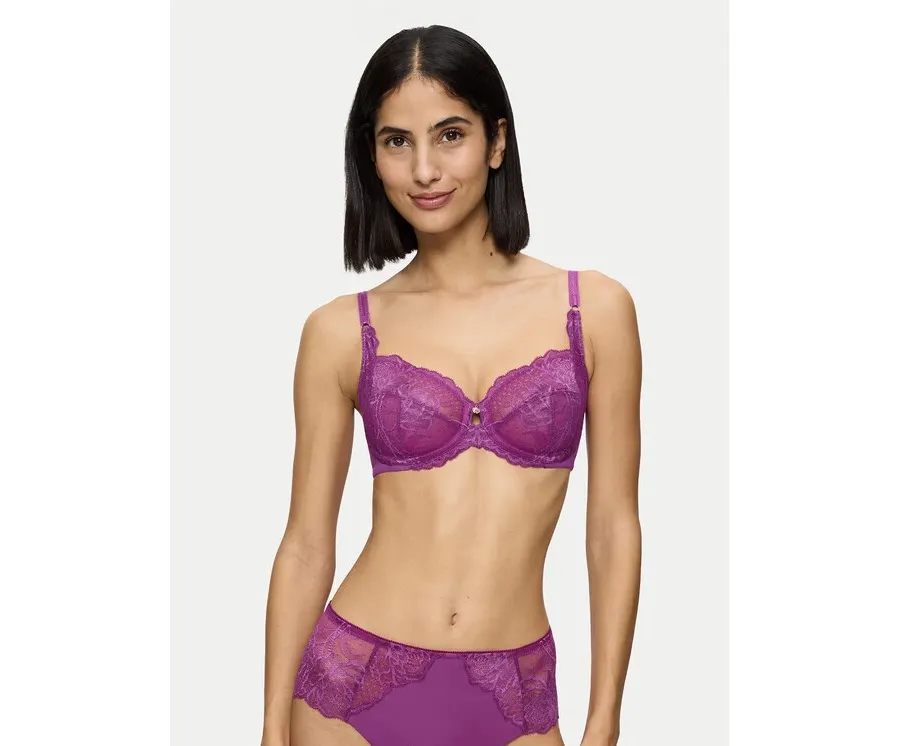 obrazek 1 Triumph Biustonosz z fiszbiną Wild Peony Florale 10209608 Fioletowy