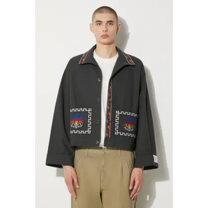 Zdjęcie NEIGHBORHOOD kurtka GT Embroidery Jacket męska kolor szary przejściowa oversize 241AQNH.JKM04