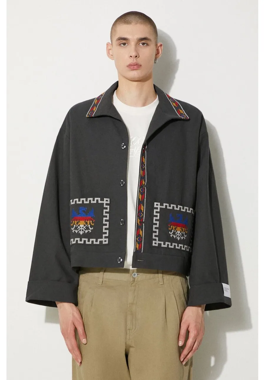 obrazek 1 NEIGHBORHOOD kurtka GT Embroidery Jacket męska kolor szary przejściowa oversize 241AQNH.JKM04