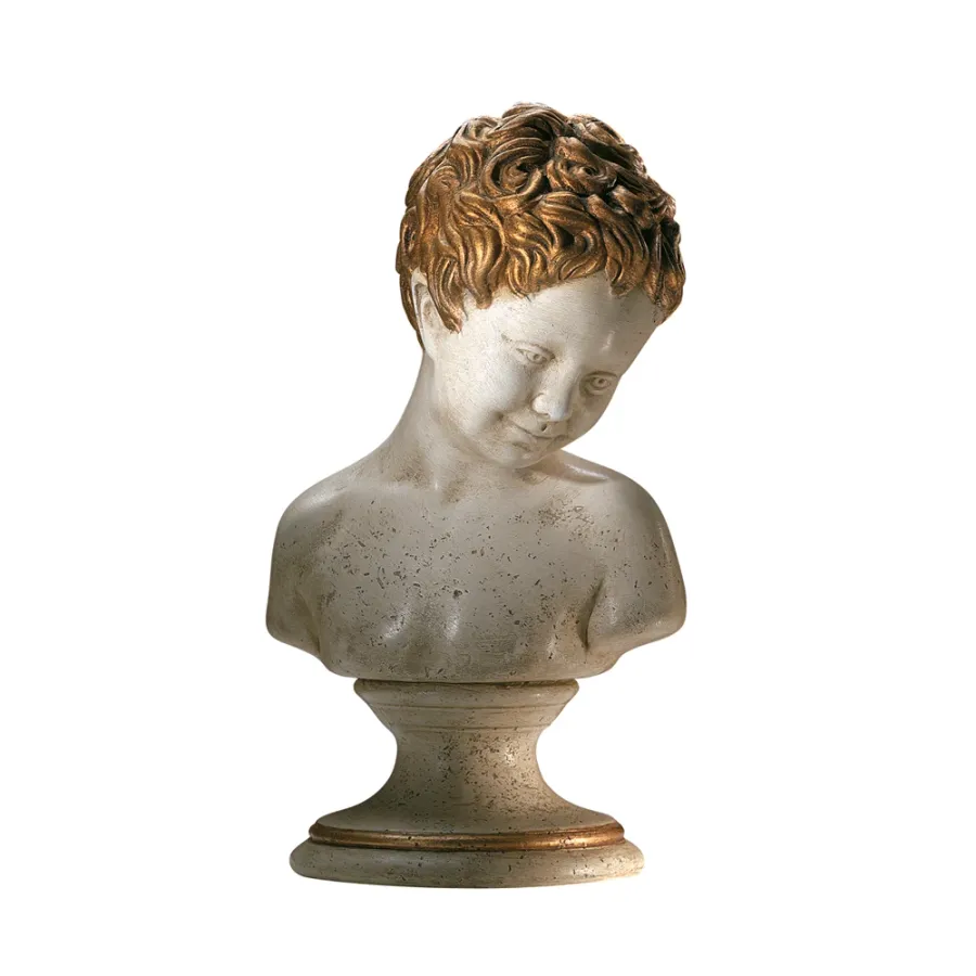 obrazek 1 Głowa chłopca z terakoty z podstawą H.40xL.24xP.24 cm