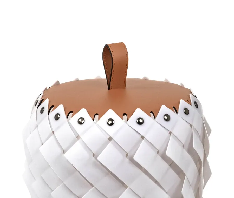 obrazek 2 Stylowa skórzana lampa podłogowa