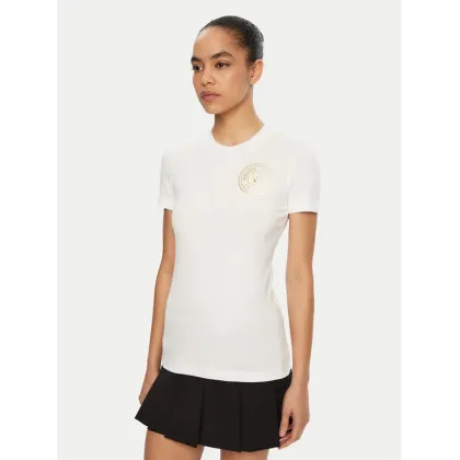 Zdjęcie Versace Jeans Couture T-Shirt 78HAHT00 Biały Regular Fit