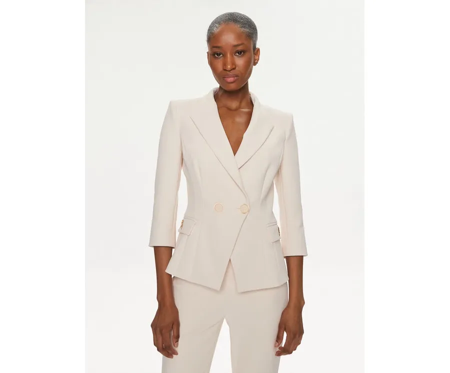 obrazek 1 Elisabetta Franchi Marynarka GI-T61-41E2-V580 Écru Slim Fit