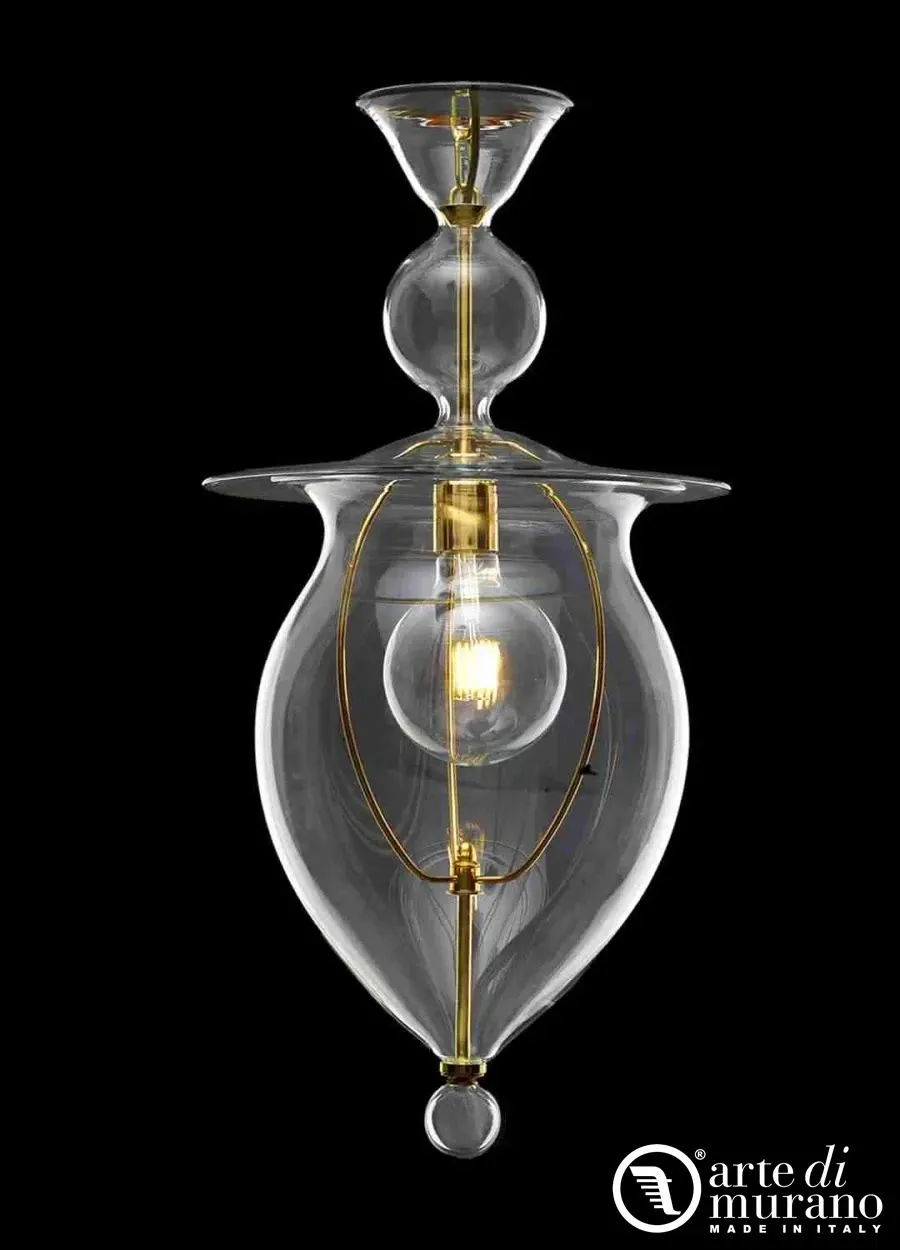 obrazek 1 Dekoracyjna lampa sufitowa z kryształowego szkła Murano