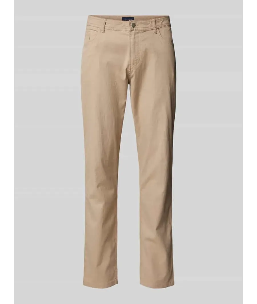 obrazek 1 Chinosy o kroju tapered fit z fakturowanym wzorem