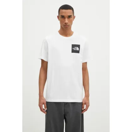 Zdjęcie The North Face t-shirt Fine Tee męski kolor biały z nadrukiem NF0A8A6MFN41