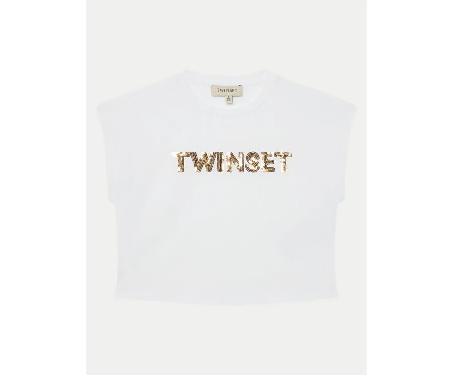 obrazek 1 TWINSET T-Shirt 251GJ2537 Biały Regular Fit