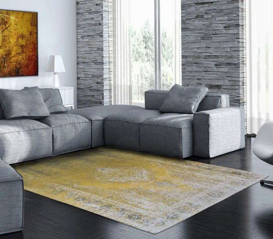 obrazek 2 Stylowy żółty dywan klasyczny - YUZU CREAM 8638