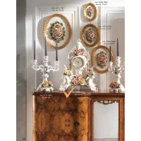 Picture Ceramic clock with beautiful flowers