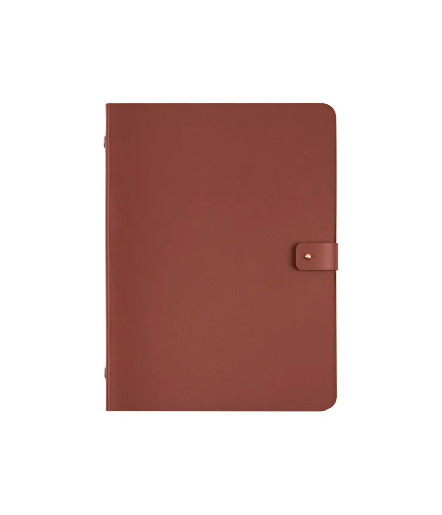 obrazek 2 Bordowy segregator A5 16,5х25 cm wykonany z naturalnej skóry