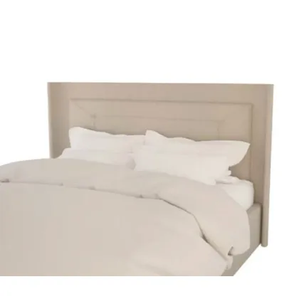 Zdjęcie Ekskluzywne tapicerowane łóżko w kolorze beżowym - Ana Roque