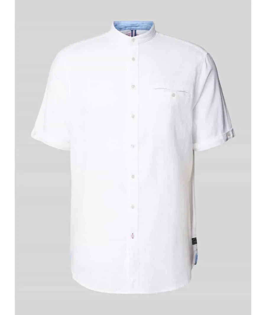 obrazek 1 Koszula casualowa o kroju regular fit ze stójką