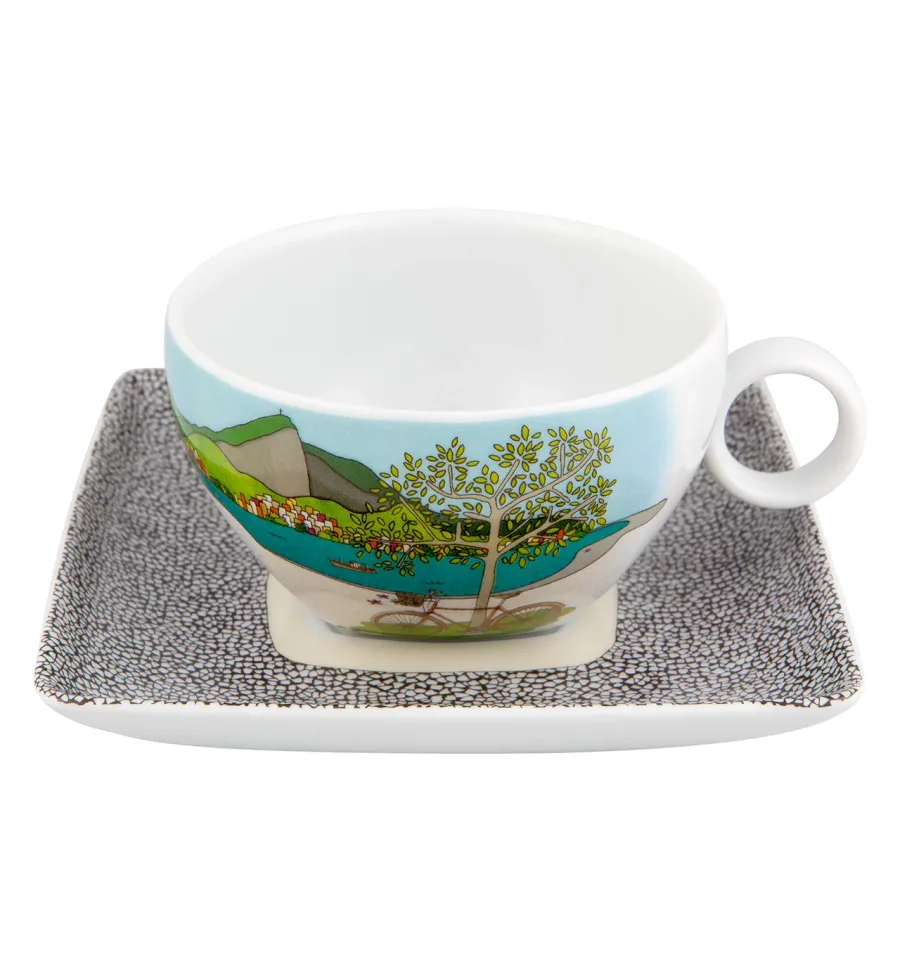 obrazek 2 Zestaw 2 porcelanowych filiżanek do herbaty ze spodkami - Vista Alegre