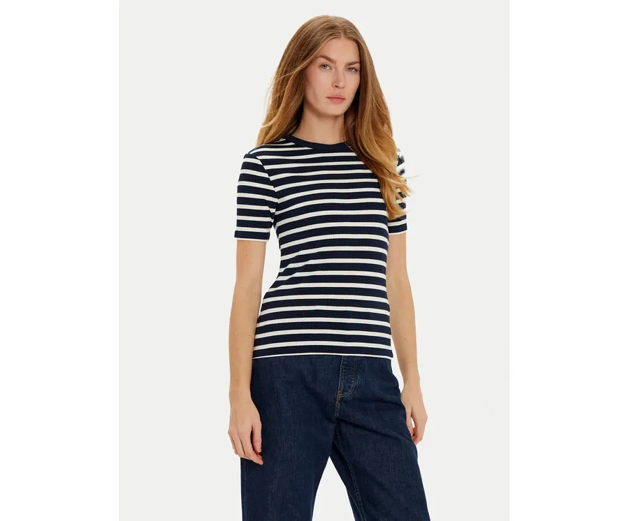 obrazek 1 Tommy Hilfiger Bluzka WW0WW43918 Granatowy Slim Fit