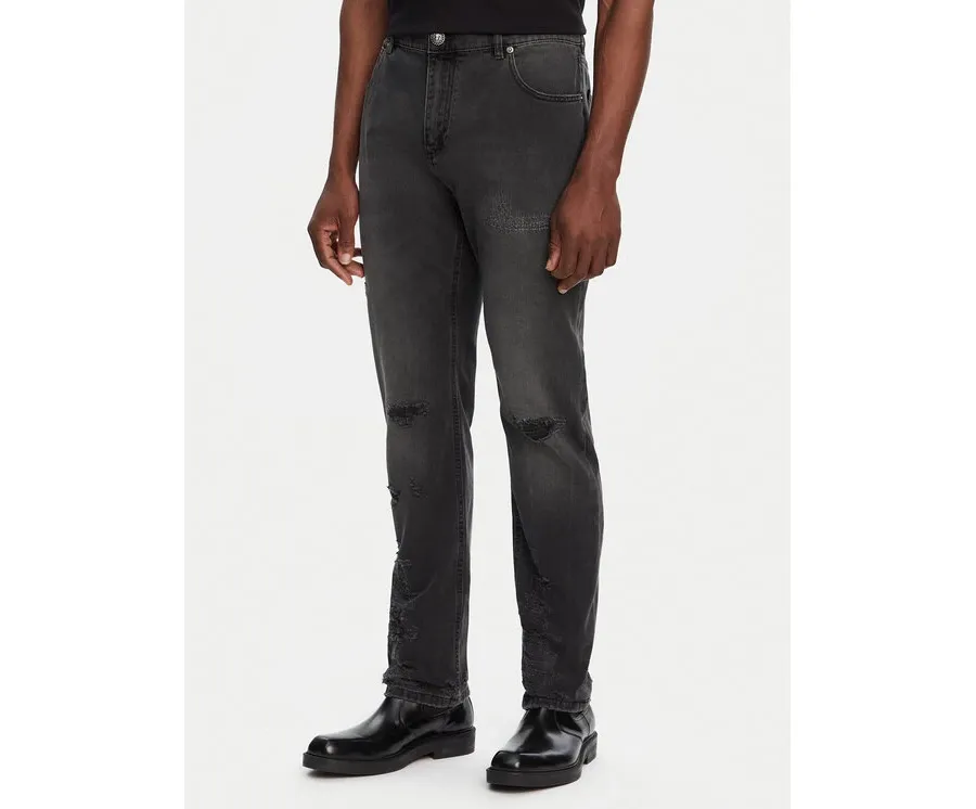 obrazek 1 Balmain Jeansy DH1MI043DE68 Szary Regular Fit
