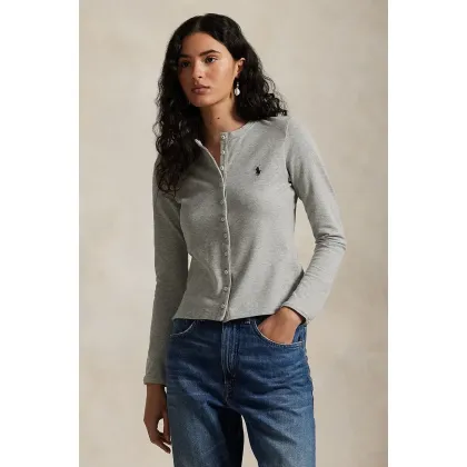 Zdjęcie Polo Ralph Lauren longsleeve damski kolor szary 211941175