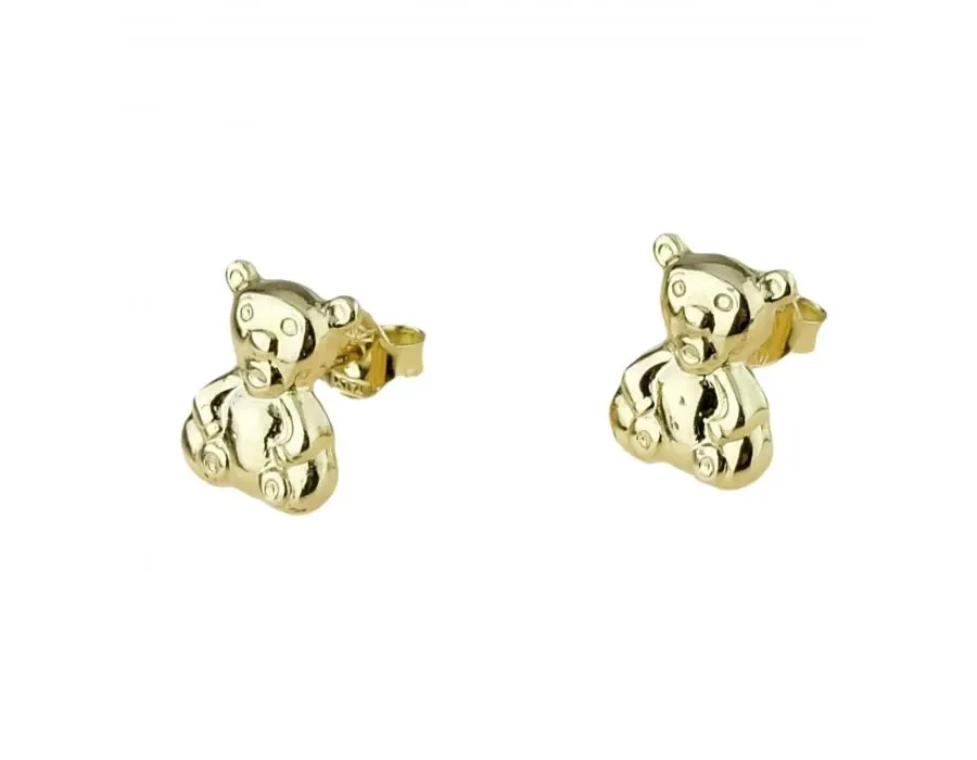 obrazek 1 Kolczyki w kształcie misia o wymiarach 10x8mm.
