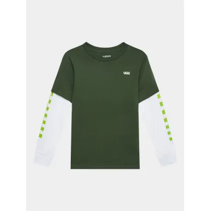 Zdjęcie Vans Bluzka By Long Check Twofer Boys VN0A49OY Khaki Regular Fit
