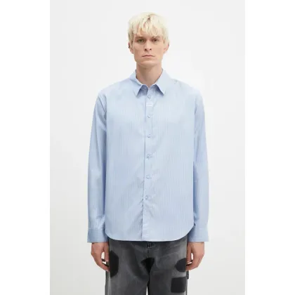 Zdjęcie Martine Rose koszula bawełniana Classic Shirt kolor niebieski relaxed z kołnierzykiem klasycznym 401WS02509