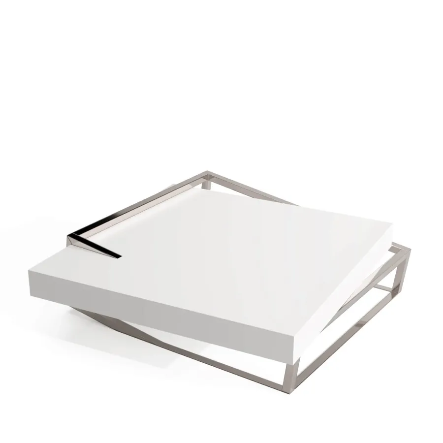 obrazek 3 Stolik kawowy z drewna lakierowanego na biało