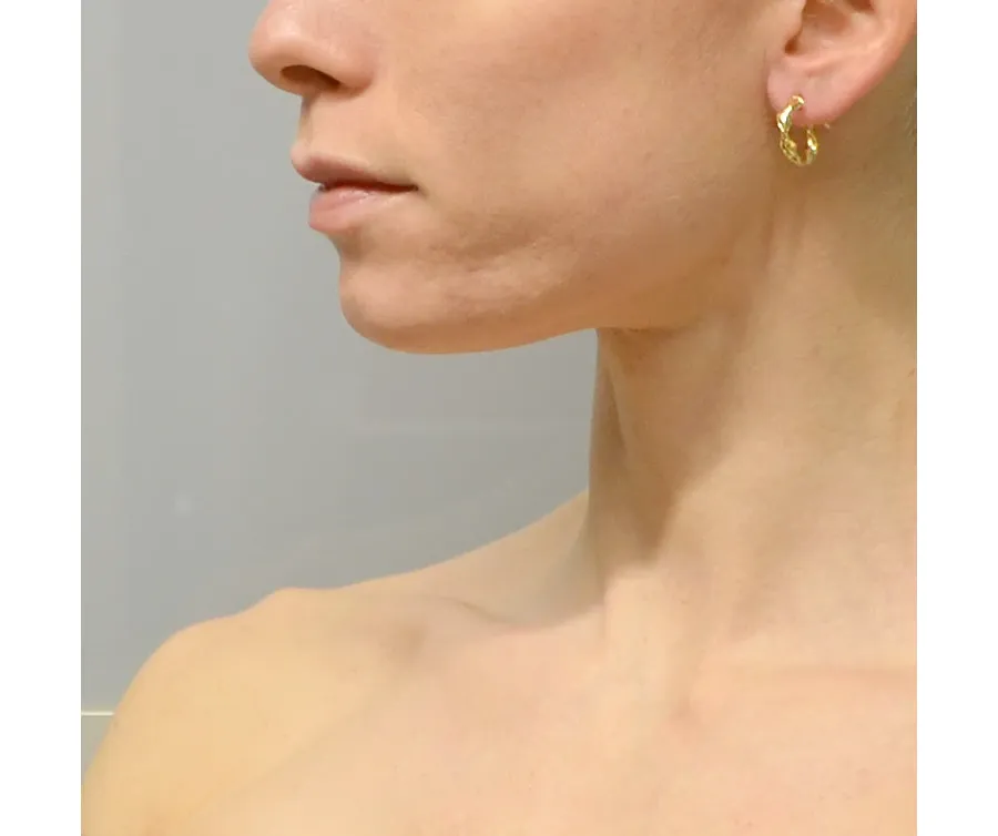 obrazek 4 Zawinięte kolczyki koła z żółtego złota