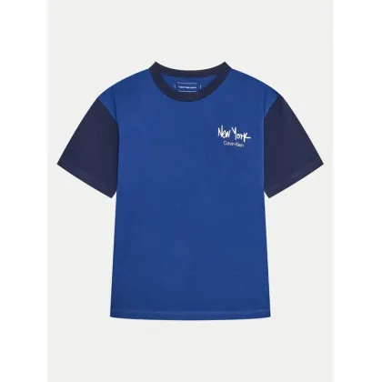 Zdjęcie Calvin Klein Jeans T-Shirt IB0IB02330 Niebieski Regular Fit