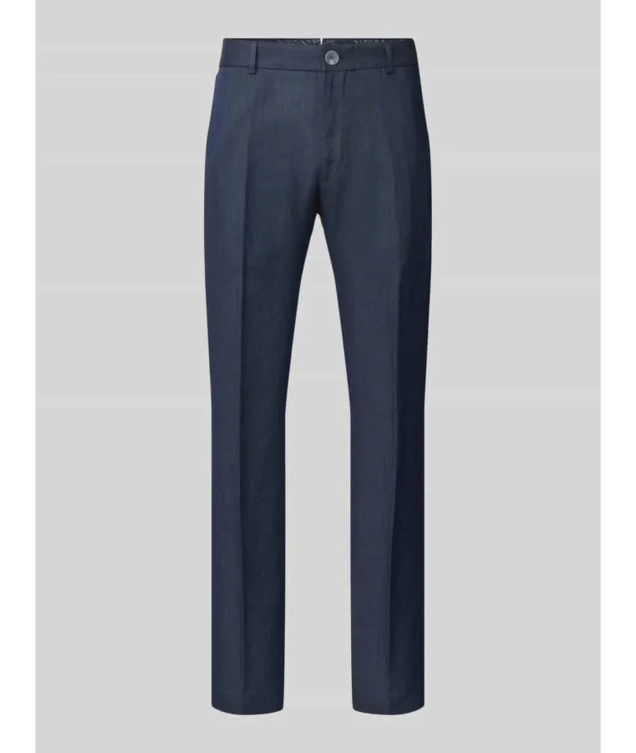 obrazek 1 Spodnie do garnituru o kroju slim fit z fakturowanym wzorem model ‘Hank’