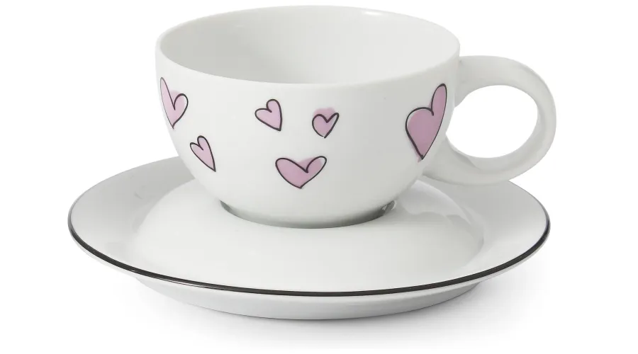 obrazek 1 Stylowa porcelanowa filiżanka do herbaty ze spodkiem z kolekcji Nostalgia – Leander