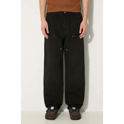 Zdjęcie Carhartt WIP spodnie bawełniane Double Knee Pant kolor czarny proste I031501.893K