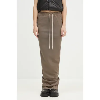 Zdjęcie Rick Owens spódnica Pull On Pillar Skirt kolor szary maxi ołówkowa DS02D2332.RIG