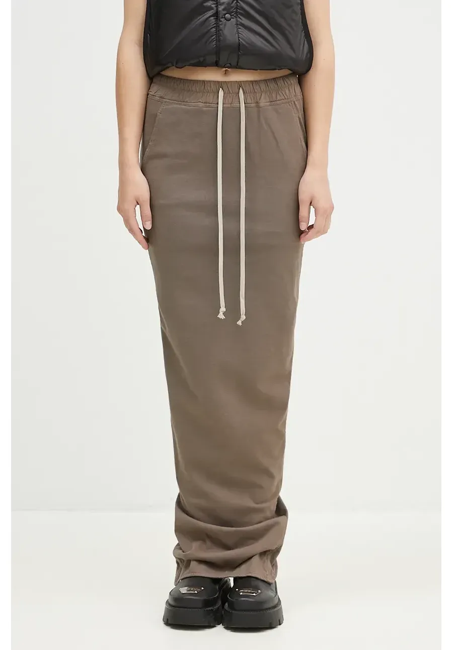obrazek 1 Rick Owens spódnica Pull On Pillar Skirt kolor szary maxi ołówkowa DS02D2332.RIG