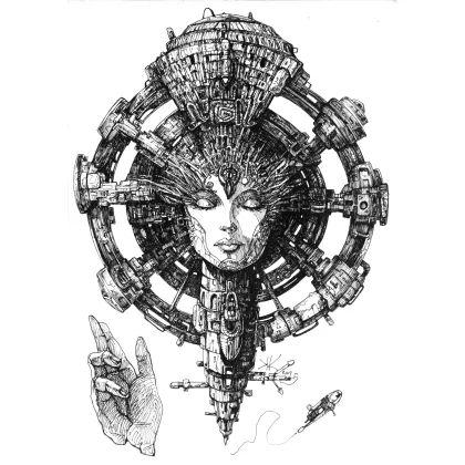 Picture Alchemy of the Cosmos *pen drawing