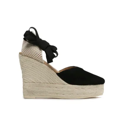 Zdjęcie Manebi Espadryle Heart-Shaped Wedge Espadrilles K 1.0 WH Czarny