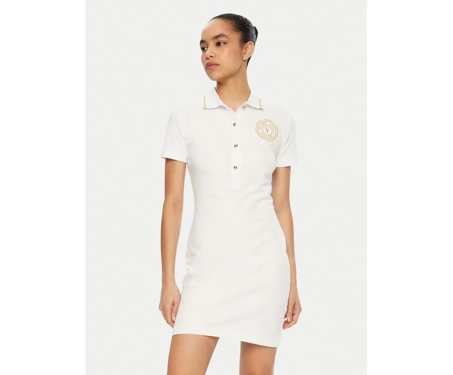 obrazek 1 Versace Jeans Couture Sukienka codzienna 78HAOT01 Biały Regular Fit