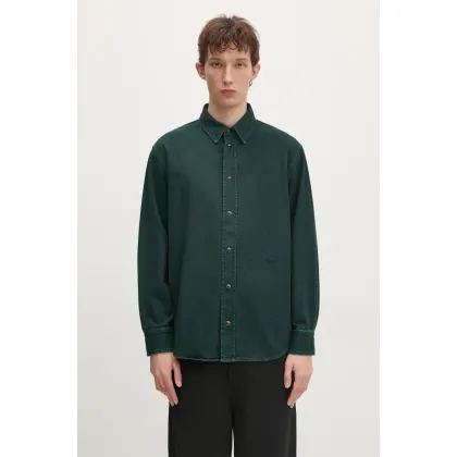 Zdjęcie 032C koszula 'Goya' Denim męska kolor zielony regular z kołnierzykiem klasycznym F24-URD-1341-450