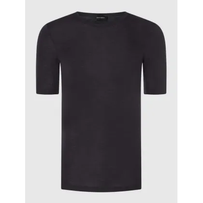 Zdjęcie T-shirt z mieszanki wełny merino i jedwabiu