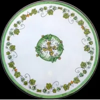 Picture Luxurious tabletop made of volcanic stone decorated with a delicate floral ornament - Ceramiche Valchida