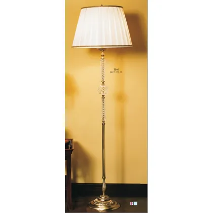 Zdjęcie Lampa podłogowa z podwójnym kryształowym stożkiem i stożkowym kloszem – Il Paralume Marina