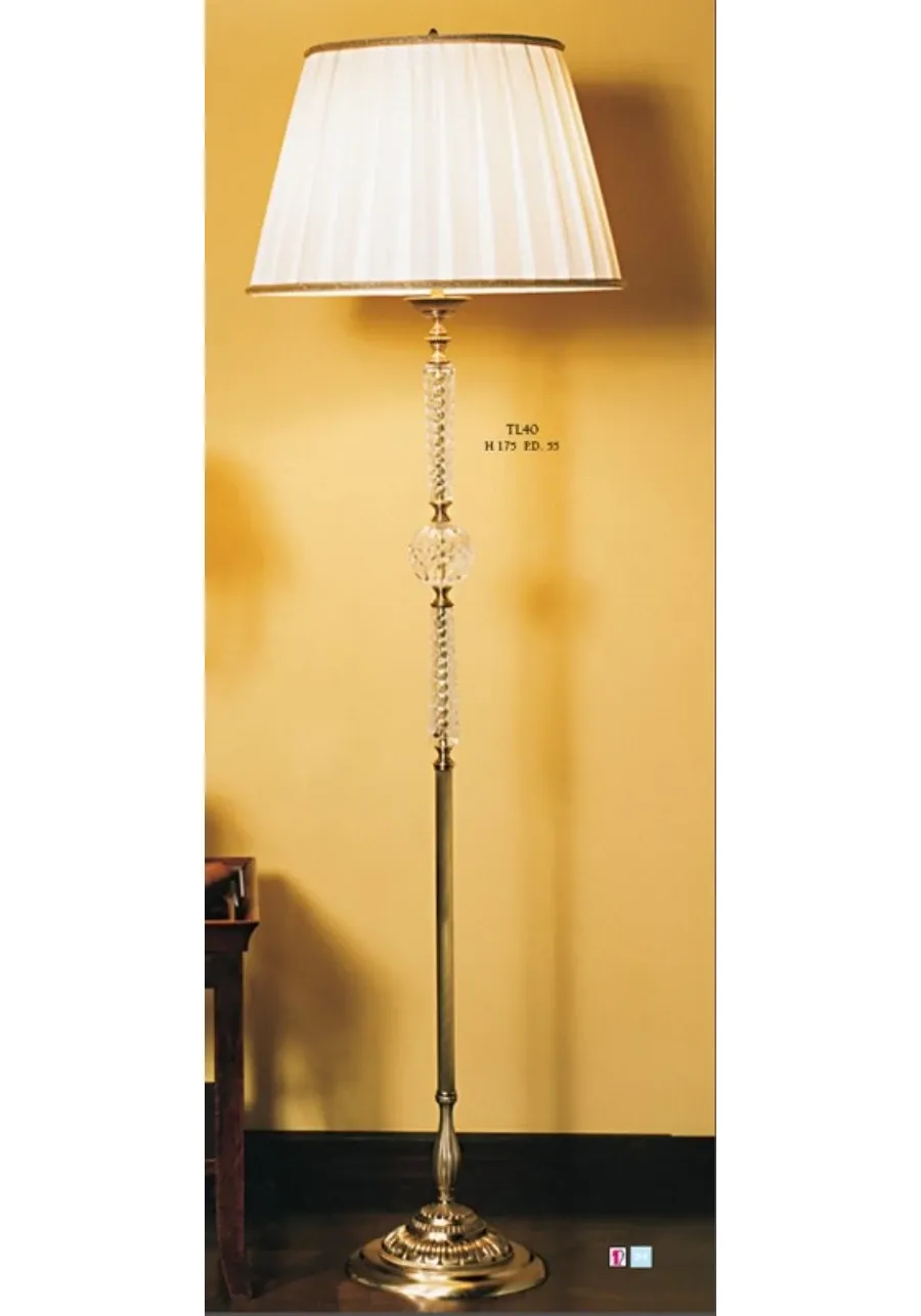 obrazek 1 Lampa podłogowa z podwójnym kryształowym stożkiem i stożkowym kloszem – Il Paralume Marina