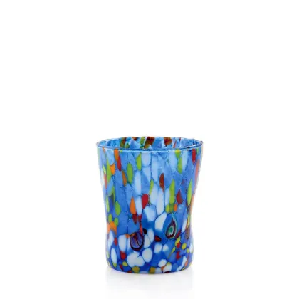 Zdjęcie Designerski komplet 6 niebieskich szklanek do wody (10 cm)