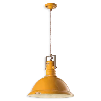 Zdjęcie Prestiżowa włoska duża lampa wisząca Industrial w stylu retro