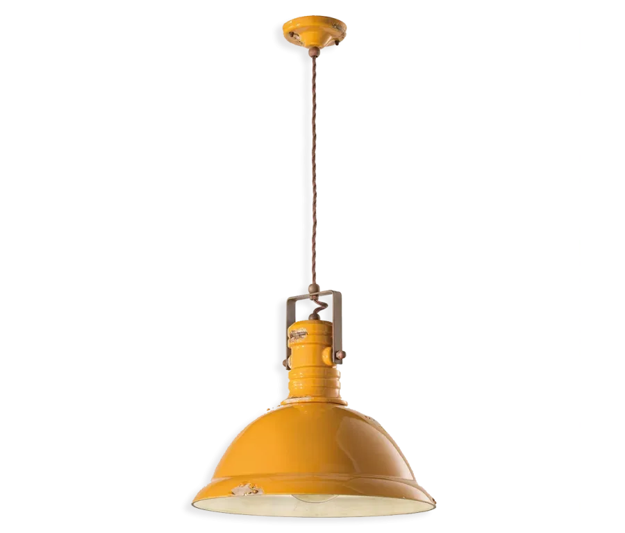 obrazek 1 Prestiżowa włoska duża lampa wisząca Industrial w stylu retro