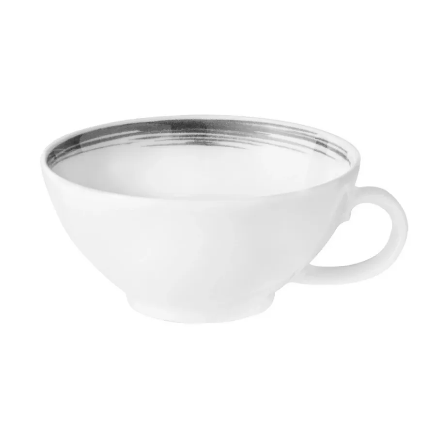obrazek 1 Mała porcelanowa filiżanka do herbaty z szarym zdobieniem - Seltmann Weiden