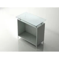 Picture A unique glass counter top with a rectangular shape