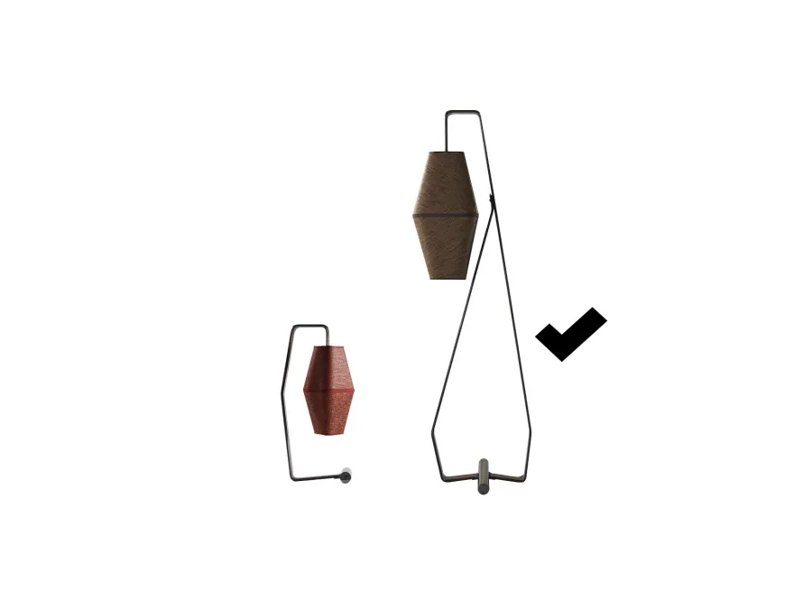obrazek 1 Metal, skóra, tkanina - designerska, włoska lampa stojąca - Ulivi Salotti
