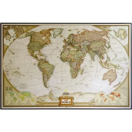 Zdjęcie Elegancka polityczna mapa świata National Geographic