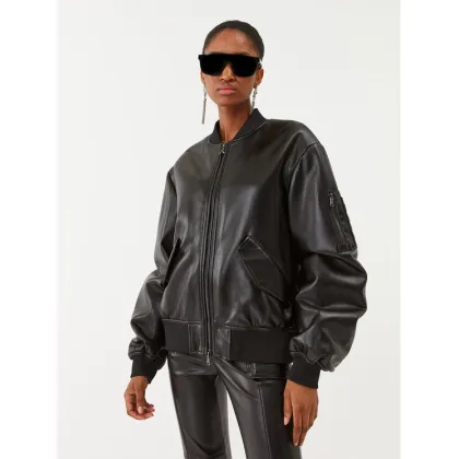 Zdjęcie Patrizia Pepe Kurtka z imitacji skóry 8O0095/E005-K103 Czarny Regular Fit